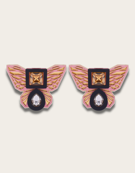 BUTTERFLY STUDS IN PINK 