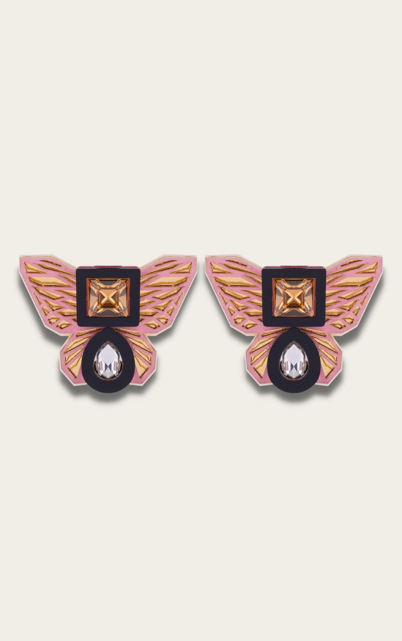 BUTTERFLY STUDS IN PINK 